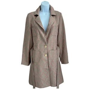 NORDSTROM VIEW SUITS Pink & Blush Brocade Floral Tapestry Coat Size 4
